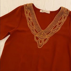 Burnt Orange Blouse